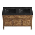 thumbnail image 6 of Modway Elysian 48" Double Sink Wood Bathroom Vanity in Black and Brown, 6 of 17