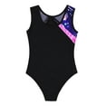 thumbnail image 6 of Yartina Girls' Ballet Gymnastics Leotard Figure Ice Skating Outfit Sparkly Bodysuit with Shorts Dance Navy Blue&Hot Pink 10, 6 of 7