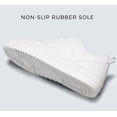 thumbnail image 5 of LUCKY STEP Womens Fashion Faux Leather Sneakers Low Top Lace Up Casual Shoes,All white, 5 of 10