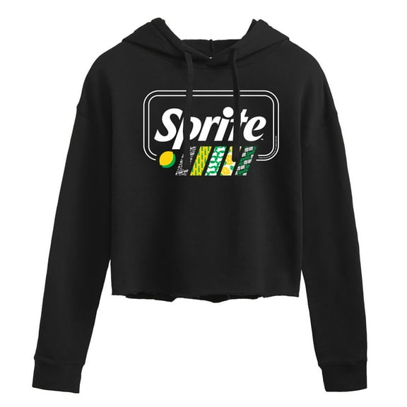 Sprite - Pattern Stripes - Juniors Cropped Pullover Hoodie