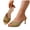 Gold, variant on Mule Heels for Women Stiletto High Heel Peep Toe Heeled Sandals Slip On Slide Dress Shoes for Party Dressy Prom Wedding Blue Size 6.5