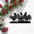 thumbnail image 5 of Farmhouse Metal Wall Decor Hanging Sculpture Wall Art Rooster Hen Chick Egg Rustic Sign Wall Silhouette Artwork Decoration, 5 of 9