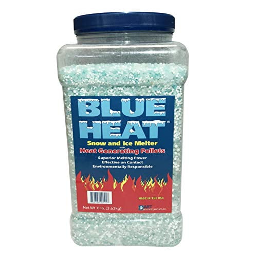 Blue Heat Snow and Ice Melt 8 Pound Easy Pour Jug Industrial Grade Heat Generating Rock Salt