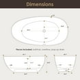 thumbnail image 4 of Altair 59" x 31" Solid Surface Soaking Bathtub and Integrated Overflow, 4 of 24