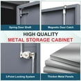 thumbnail image 7 of MIIIKO Metal Storage Cabinet with Locking Doors, Black Grey Garage Lockable Steel Cabinets with 4 Doors and 5 Shelves for Home, Garage, Pantry Workshop Warehouse, 7 of 7