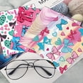 thumbnail image 6 of 6 Packs Thickened Glasses Cleaning Cloth Pink Bowknot Heart Design Microfiber Cleaning Cloth Multi-Colored Eyeglass Cleaning Cloths Soft Wipes, 6 of 9
