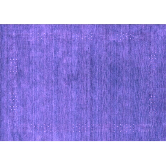 Ahgly Company Indoor Rectangle Abstract Purple Contemporary Area Rugs, 2' x 5'