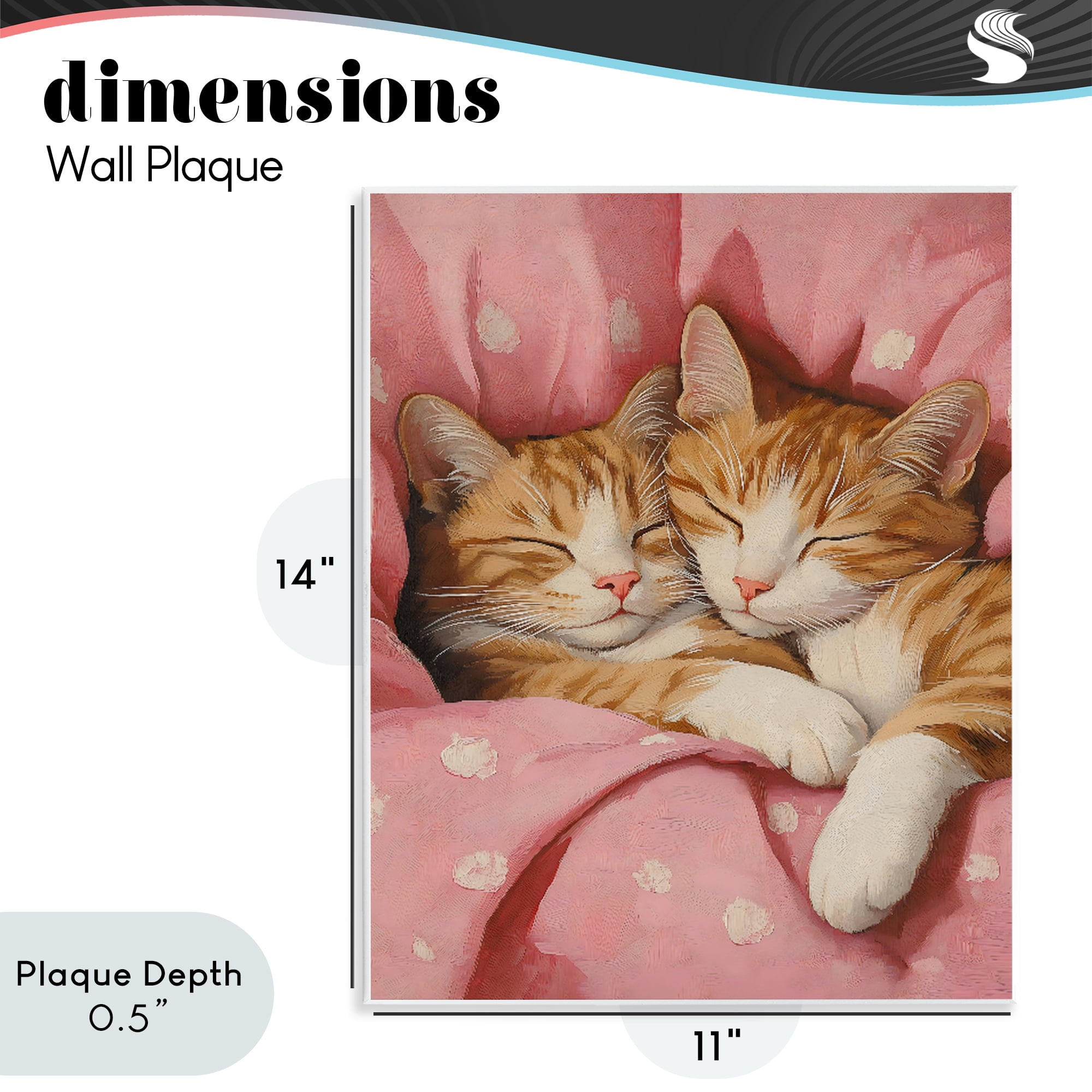 Stupell Industries Sleeping Orange Cats Embrace Wall Plaque Art, design by The Prints Vibe