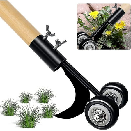Manual Weeding Tool, Manual Weeder With Wheels, compatible with Cleaning Between Stone Slab Patios And Cisea Lawns