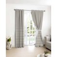 thumbnail image 3 of Grey Striped Blackout Curtains for Bedroom/Living Room, Thermal Insulated Kitchen Curtains, Vintage Stripes Ombre Grommet Darkening Window Treatment Drapes 52"x63"x2, 3 of 8