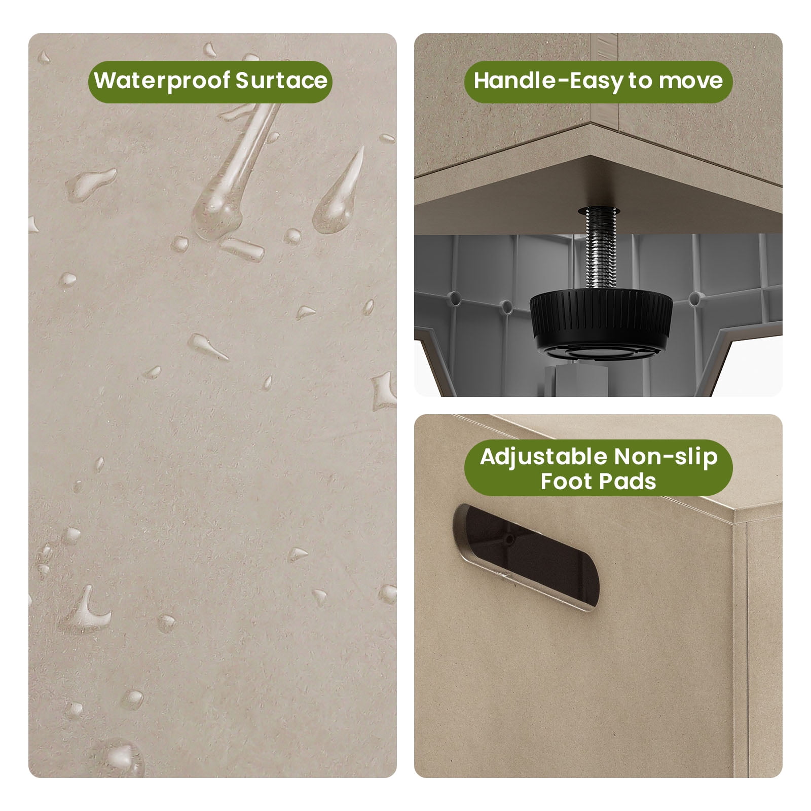 VENTOPYR 16'' ABS Outdoor Hideaway Tank Table for Propane Gas Fire Pits, Hides Standard 20lb