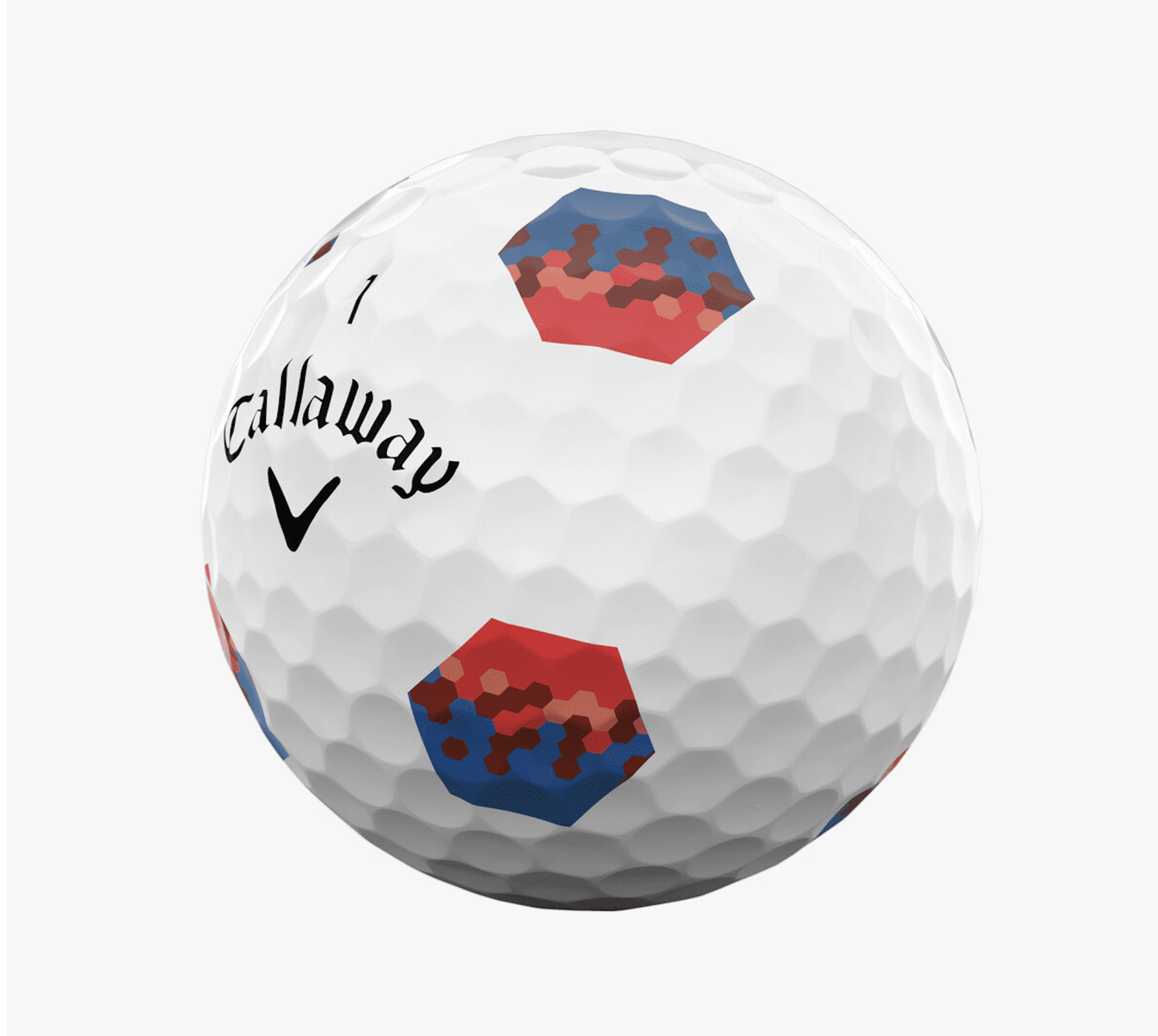 (2 pack) Callaway Golf 2024 Chrome Soft TruTrack Golf Balls (White/Blue/Red) 12pk