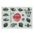 thumbnail image 1 of Food Cutting Board, Japanese Culture Sushi Food Elements Chopsticks Print, Decorative Tempered Glass Cutting and Serving Board, in 3 Sizes, by Ambesonne, 1 of 2