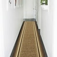 thumbnail image 3 of Ottomanson Ottohome Collection Non-Slip Rubberback Bordered Design Indoor Area Runner Rug, Brown, 3 of 7