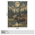 thumbnail image 4 of Shiartex  Rustic Moose Deer Flannel Blankets, Retro Vintage Bear Cottage Country Style Cabin Mountain Farmhouse Throw Bed Blanket for Sofa Chair Bed White, 4 of 6