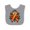 Heather and White, variant on Inktastic Multiple Sclerosis Ms Awareness Ribbon Girls Baby Bib