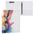 thumbnail image 3 of Rabbit Head 3 Ring Binders 1.5 inch Hardcover File Folders with Interior Pockets A4 Size Organizer for School Office Hospital Set of 2, 3 of 8