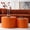 Orange, variant on YWEN Nesting Round Coffee Table Set of 2, Modern Wood Drum Side Accent End Table Embossed Design Circular Coffee Table Set for Living Room Bedroom