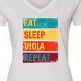 thumbnail image 4 of Inktastic Viola Player Funny Eat Sleep Viola Repeat Women's V-Neck T-Shirt, 4 of 5