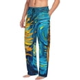 thumbnail image 6 of Naloa Starry Sunflower Dreamscape Pajama Pants Men, PJ Bottoms, Sleep & Lounge Pants-XX-Large, 6 of 6