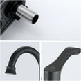 thumbnail image 5 of JERFIT 4-inch Centerset Bathroom Faucet with 360° Swivel Spout and Pop-Up Drain, Matte Black Finish, 2-Handle High Arc Zinc Alloy Faucet for Bathroom Sink, 5 of 6