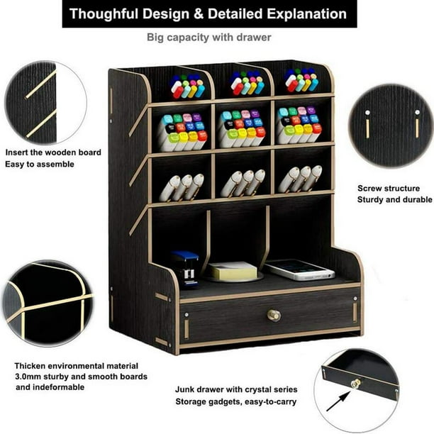 Organizador de escritorio-organizador de bolígrafos para oficina