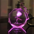 thumbnail image 3 of 3D Crytal Keychain Key Chain Laser Engraved Etched Crystal Glass Keyrings Pendant Valentine's Day Gift, 3 of 6