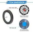 thumbnail image 3 of Unique Bargains 4 Pcs Car Wheel Hub Centric Rings Black Polycarbonate Wheels Center Shaft Shock Absorbing Hubrings OD 100.1mm to ID 70.1mm, 3 of 7