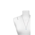 thumbnail image 3 of Delight Jewelry September - Blue Crystal Bicone Silvertone Courage Strength Wisdom Honesty Bar Charm Necklace, 23", 3 of 4
