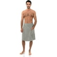 thumbnail image 3 of TowelSelections Men's Wrap Adjustable Cotton Terry Spa Shower Bath Gym Cover Up Small/Medium Belgian Block, 3 of 6