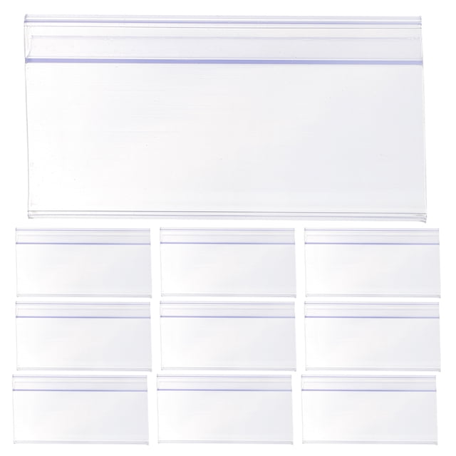 Portaetiquetas de estante de plástico transparente de 20 piezas para etiquetas de precios de supermercado portaetiquetas que muestran el soporte de precios soporte de señal de mercancía