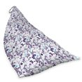 thumbnail image 2 of Floral Lounger Chair Bag, Spring with Flying Inspirational Butterflies and Swirls Branches Design, High Capacity Storage with Handle Container, Lounger Size, Dark Purple Pale Blue, by Ambesonne, 2 of 5