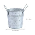 thumbnail image 2 of OATIPHO 1Pc Decorative Vintage Iron Flower Bucket with Dual Handles for Balcony, 2 of 8