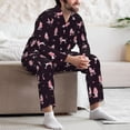 thumbnail image 7 of Salouo Poodle Dog Print Button-Front Long Sleeve Pajama Set for Men, Soft 2Pjs Men's Long Sleeve Sleepwear-Small, 7 of 7