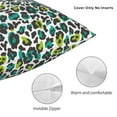 thumbnail image 3 of Fuzoiu Green Leopard Print Square Pillow Cover,Hidden Zipper Design,Luxury Square Pillow Case, Throw Pillow,Couch Cushion-18"x18", 3 of 7