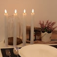 thumbnail image 5 of Lasumora Flameless Taper Candles with Remote and Timer, Battery Operated Real Wax White 8PCS LED Candles for Dinner Wedding Holiday Decor, 5 of 8