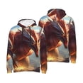 thumbnail image 4 of Zufioo Ferocious Dragon Fury Design Fleece Comfortable Hoodie for Mens,Sweatshirt for Men,Pullover Hooded Sweatshirt for Men -Medium, 4 of 5