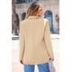 thumbnail image 2 of Blazer PRETTYGARDEN Mujer Manga Larga Solapa Clásica Caqui L, 2 of 8