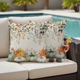 thumbnail image 4 of Sage Green Pumpkin Outdoor Waterproof Pillow Covers, Orange Eucalyptus Leaves Thanksgiving Decorative Square Throw Pillowcase Sofa Cushion Sham for Patio/Couch/Chair, 24"x24" 2 Pack, 4 of 8