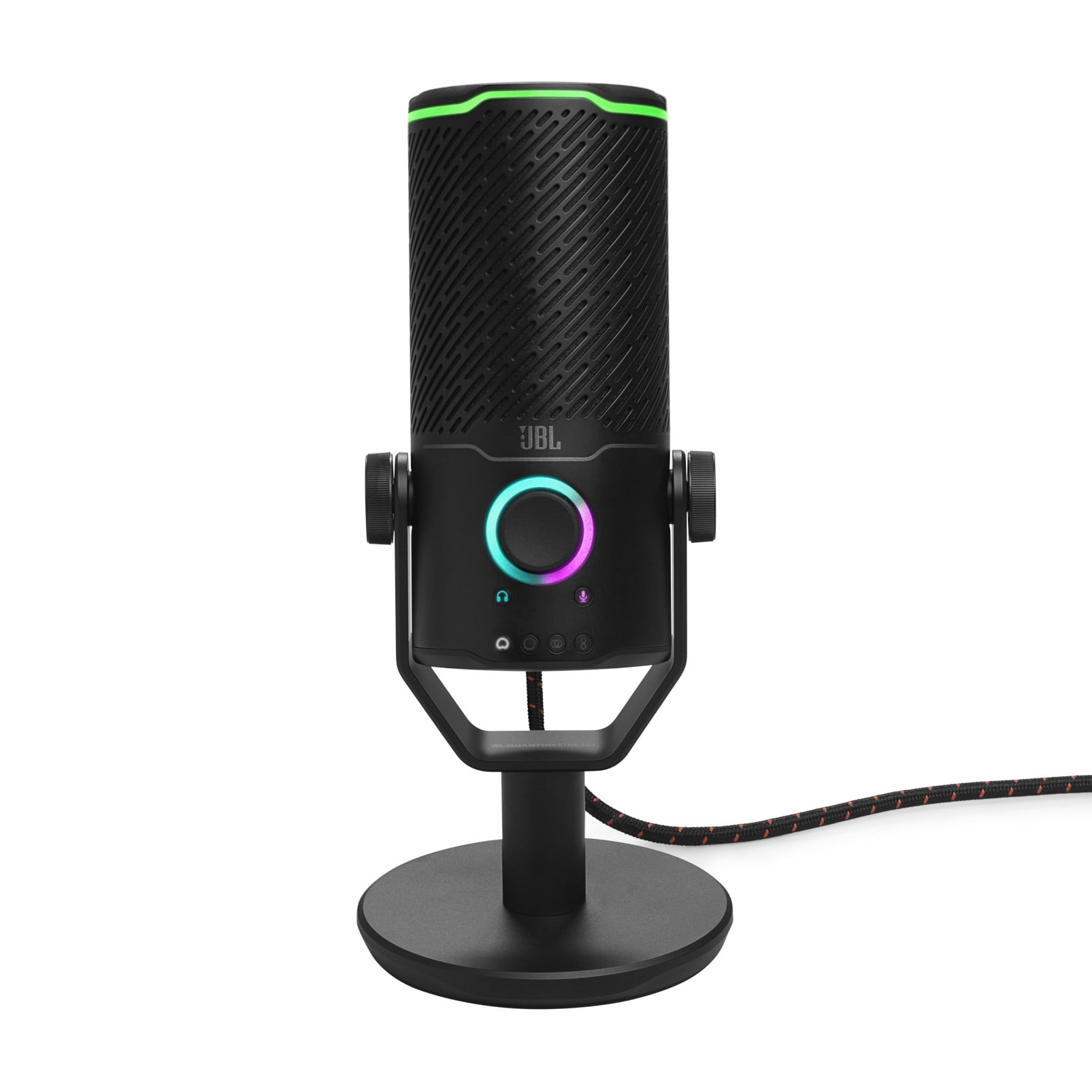 JBL Quantum Stream Studio - Quad pattern premium USB microphone for streaming, recording and gaming - Chrome