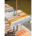 thumbnail image 6 of Burnt Orange Grey Ombre Outdoor Tablecloth with Umbrella Hole, Abstract Art Oil Painting Modern Spillproof Waterproof Outdoor Table Cover, Patio Tablecloths for Party/Garden/Picnic, Square 60"x60", 6 of 9