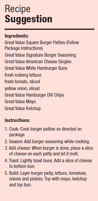 Great Value 100% Pure Beef Square Burgers, 75% Lean / 25% Fat, 3 lb, 12 Count (Frozen)