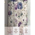 thumbnail image 6 of Farmhouse Flowers Sheer Curtains 72 Inch Length 2 Panels Set Window Treatments, Botanical Purple Blue Floral Plants Rod Pocket Semi Curtains for Living Room/Bedroom/Kitchen Décor, 104"W x 72"L, 6 of 7