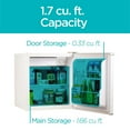 thumbnail image 2 of Black + Decker BCRK17W Compact Refrigerator Energy Star Single Door Mini Fridge with Freezer, 1.7 Cubic Ft., White, 2 of 7