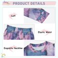 thumbnail image 3 of FORMRS Long Sleeve Top and Pants Pajama Set for Niños 2-Piece Sleepwear, Sizes 18M-8Y, Watercolor Pink Marble Pattern, 3 of 6