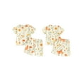 thumbnail image 2 of ALASELEGANTES Kids Baby Girls Summer Short Clothes Set, Chicken/Cow/Flower Print Short Sleeve T-shirt with Shorts Set Toddler 2Pcs Suit, 2 of 9