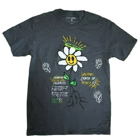 Sunny the Flower Men's Short Sleeve Graphic Print T-Shirt (Large)