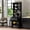 Black, variant on Walnut Kitchen Pantry Hutch Storage Cabinet, Farmhouse Buffet Cabinet with Microwave Stand for Coffee Bar Dining Room, Walnut