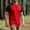 Red, variant on Men's Muscle Slim Henley Shirts Crewneck Longline T-Shirt Gym Workout Athletic Shirt Tees with Button Green#1 L