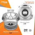 thumbnail image 4 of Super Tweeter PRV AUDIO TW700Ti-CR 240 W 8 ohmios, cromo, 4 of 7